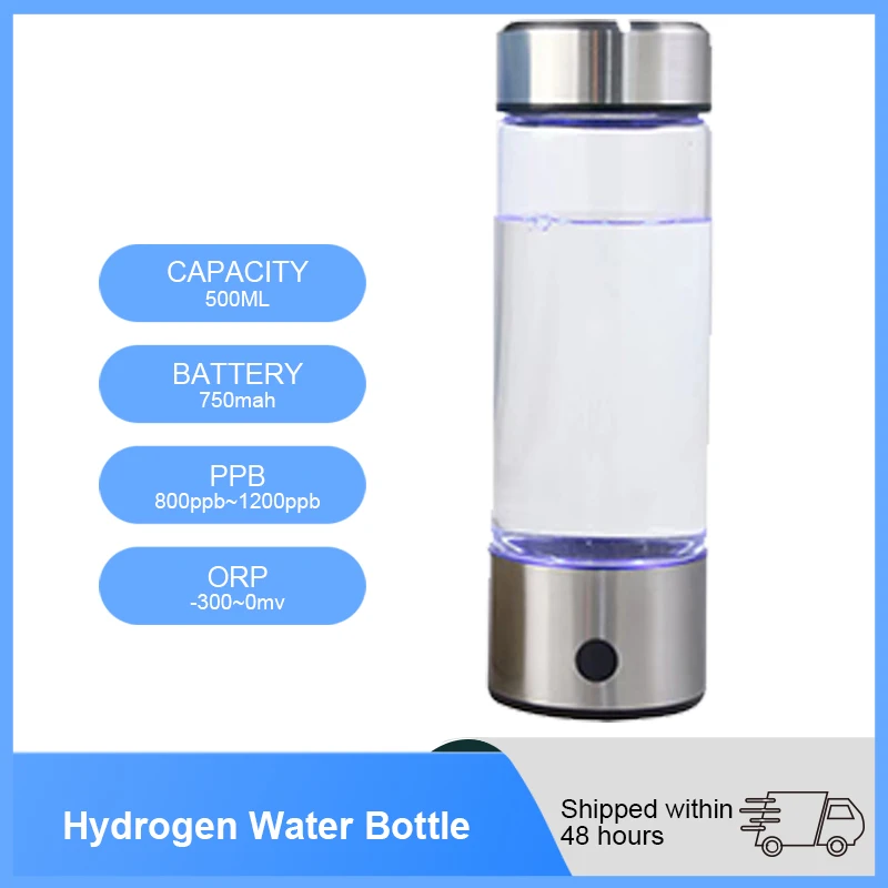 500ML Filter Water Hydrogen Generator Bottle Purifier Ionizer Bottles Filters For Drinking Hydrogenator Treatment