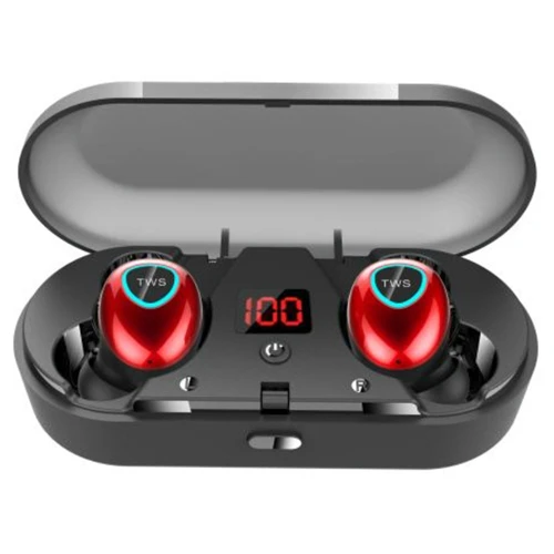 Leic Bluetooth V5.0 беспроводные наушники TWS Handsfree наушники спортивные наушники игровая гарнитура для встречи Noice набор для уменьшения головы - Цвет: red earphone