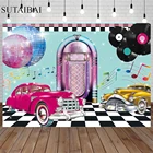 Фон для фотографирования в стиле 50-х носков-хоп 1920-х годов в стиле рок-ролл для выпускного вечера танца мотор для вечеринки в честь Дня Рождения Декор для музыки классический фон для дискотеки в стиле ретро с машинами