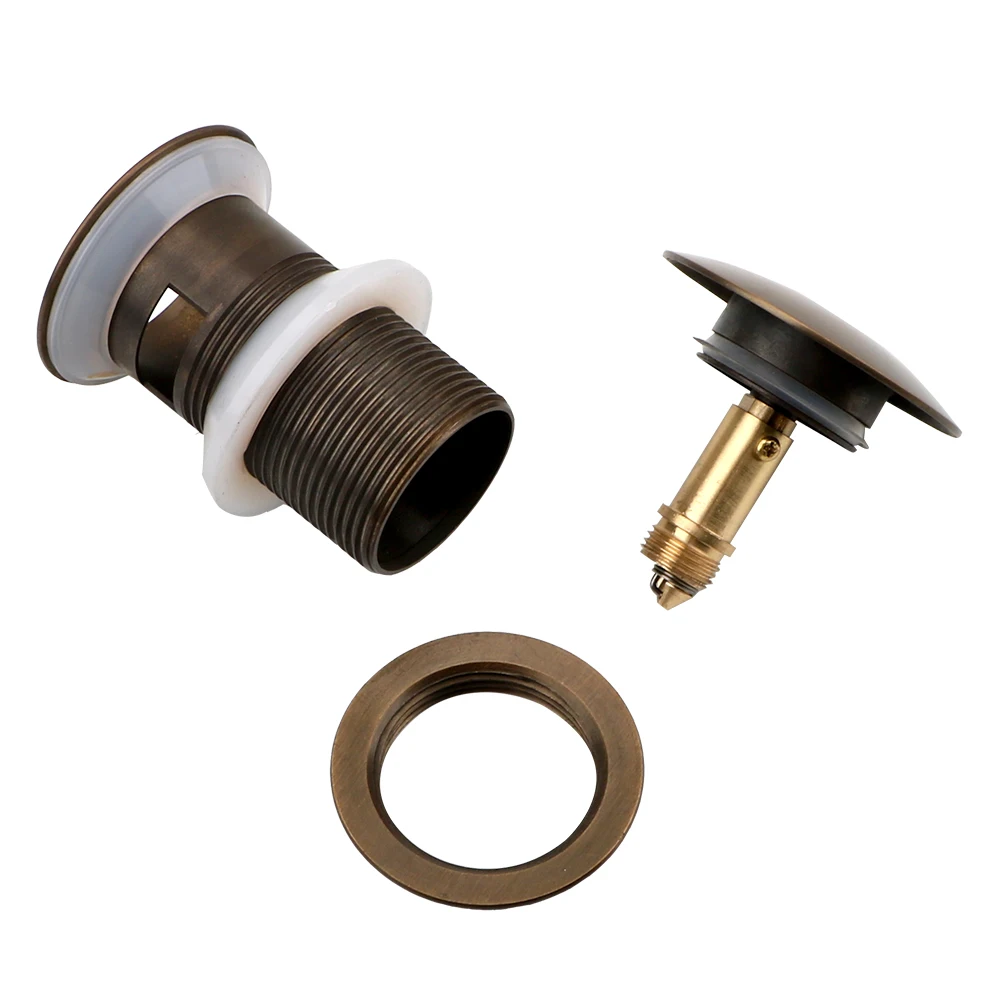 

Slotted Washbasin Sink Plug Basin Sink Drain Stopper Stainless Steel Pop Up Drain with Overflow Vanity Sink Waste Drainer