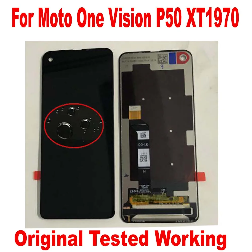 

Оригинальный Лучший сенсорный ЖК-дисплей, сенсорный экран, дигитайзер в сборе для Motorola Moto One Vision P50 XT1970 Action XT2013 Pantalla
