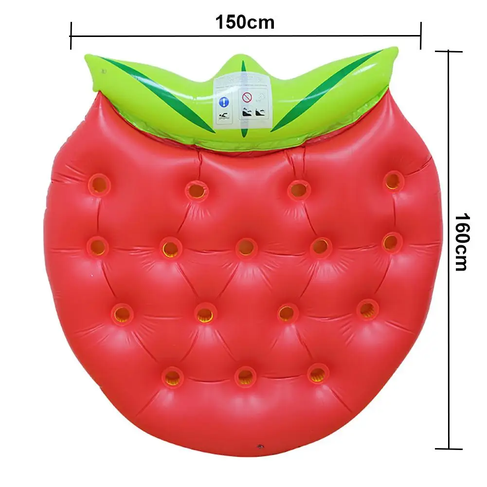 

Inflatable Strawberry Swimming Pool Float Air Mattress Raft Water Party Bed Mat Pool Mats Beach Cushion Sleeping Bed Chair