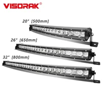 visorak 20 26 32 inch curved slim suv led work light bar 12v 24v for truck 4x4 lorry jeep atv 4wd tractor auto off road car
