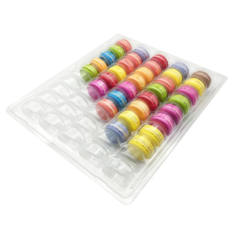 

Clear PET Closeable French Macaron Storage Trays - Holds 50 Macarons Per Set - Pack of 4Sets