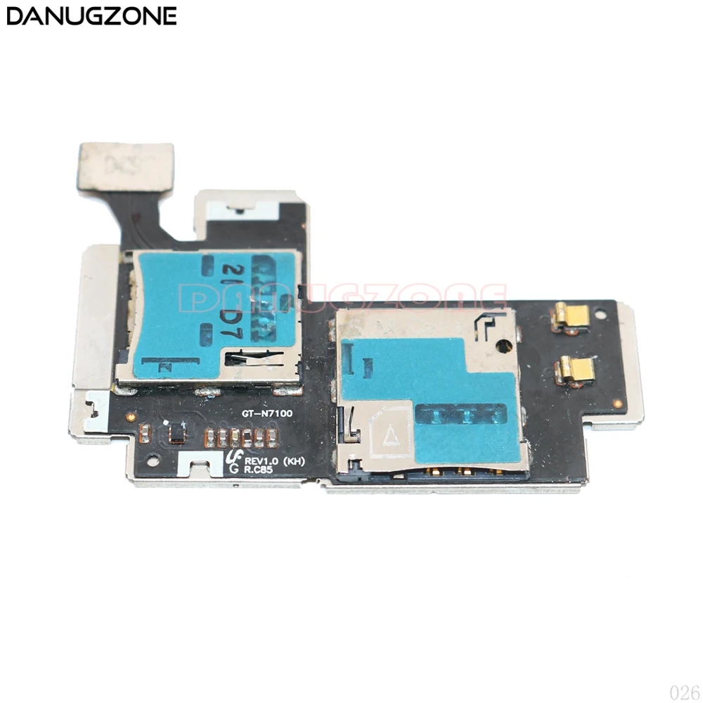 Держатель для SIM карты Разъем памяти Micro SD гибкий кабель Samsung Galaxy Note2 N7100|connector flex