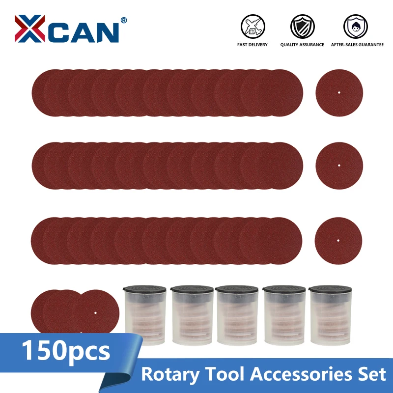 

XCAN Sandpaper 150pcs 20mm Sanding Paper Set for Metal Wood Polishing Rotary Tool Accessories Polishing Wheel Brush