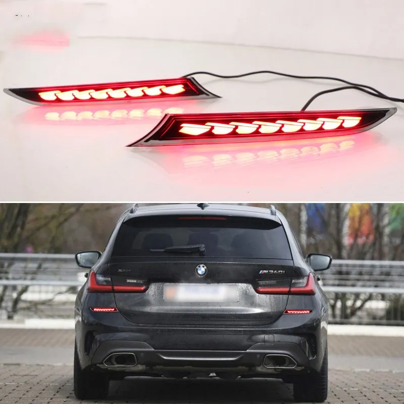 

Автомобисветодиодный ные лампы заднего бампера для BMW G20 G28 330i 340i M340d, динамические указатели поворота, стоп-сигнал, противотуманная фара, све...