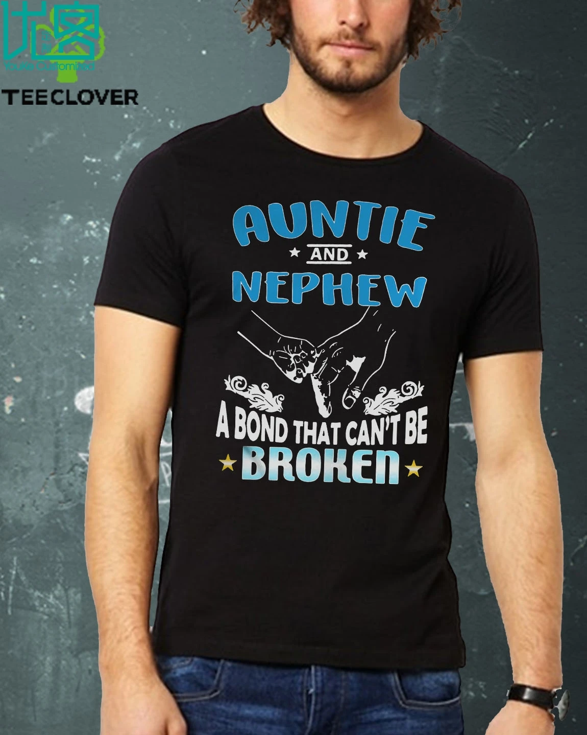 Летняя мужская футболка с короткими рукавами изображением тети и сына которая не