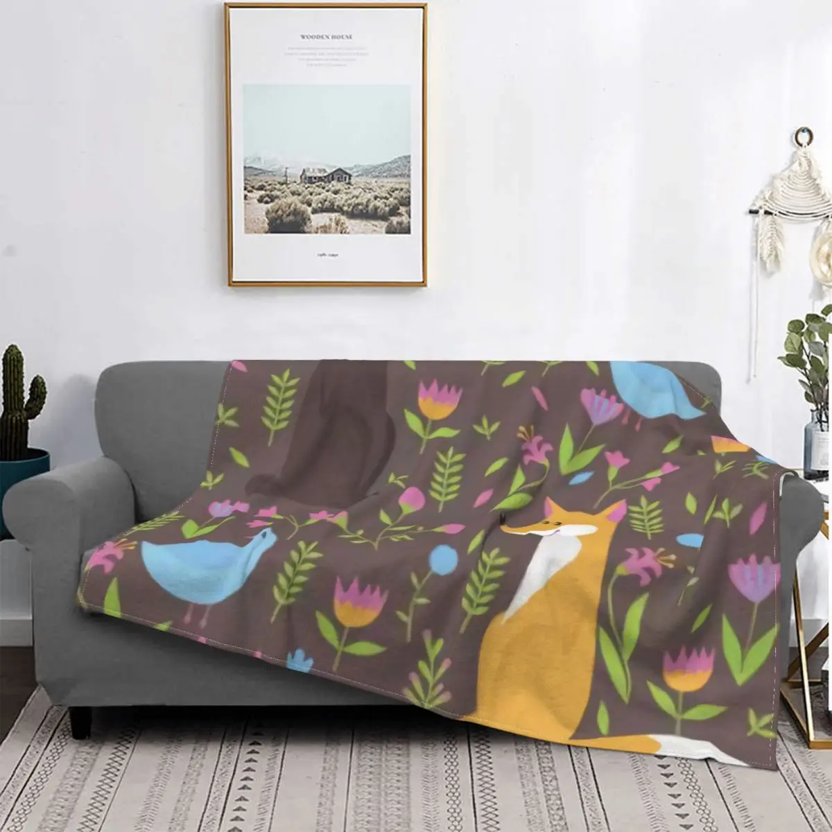 

Cartoon Animals Blanket Abstract Printed Cotton Spring Autumn Coral Velvet Throw Blankets For Bedroom Bedspread Free Shipping