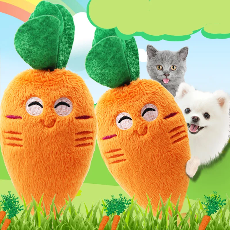 

Pet dog plush voice toy bb called cat toy carrot plush toy pet toy dog supplies