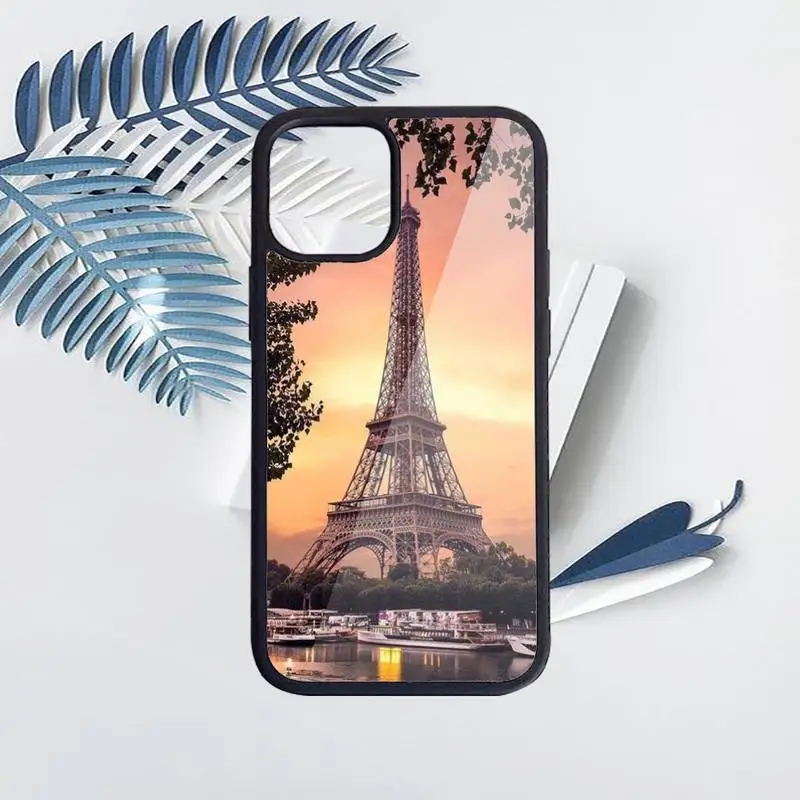 

Eiffel Tower fashion pattern Phone Cases PC for iPhone 11 12 pro XS MAX 8 7 6 6S Plus X 5S SE 2020 XR Luxury brand shell funda