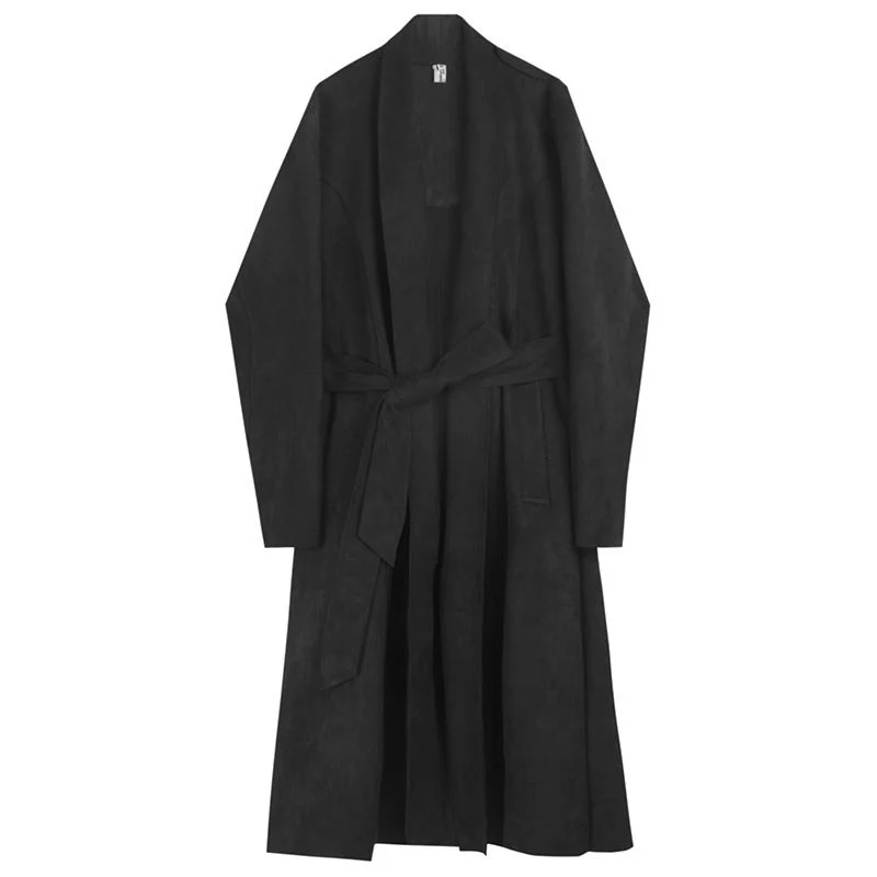 

Black Suede - windbreaker with new lapel, long sleeves, loose cut, windbreaker, fashion spring 2021, 1s262