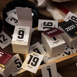 Настольный перекидной мини-календарь для школы, дома, офиса, с января 2021 по декабрь 2021