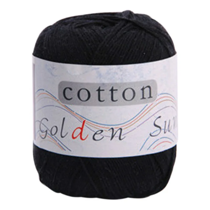 black Milk Cotton Yarn Wool Yarn For Knitting Baby Crochet Yarn For DIY Hand Knitting Supplies Soft Knit Warm Blanket Sweater Yarn - Color: black