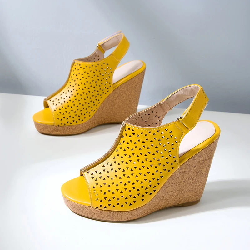 

Fanyuan 2020 New Women Wedges Sandals Platform High Heel Summer Shoes Women Fashion Office Lady Party Footwear Size 34-43