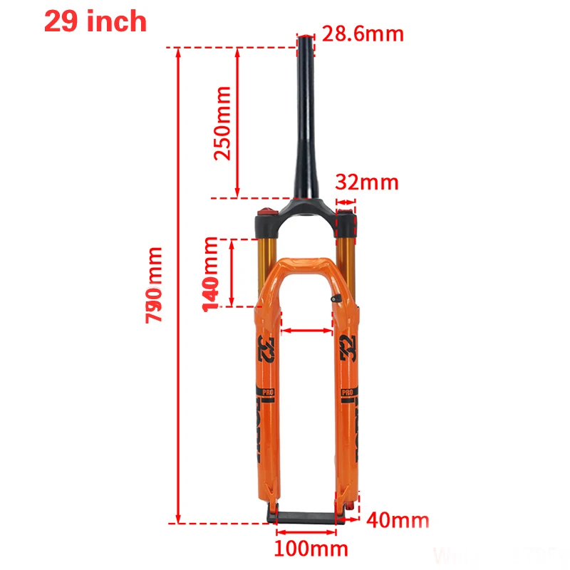 Передняя подвеска для горного велосипеда 29 воздушных вилок 27 5 дюйма Магниевый