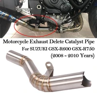 exhaust escape link pipe catalyst delete eliminator enhanced dec for suzuki gsxr 600 750 k8 k9 l1 gsxr750 gsxr600 2008 2009 2010