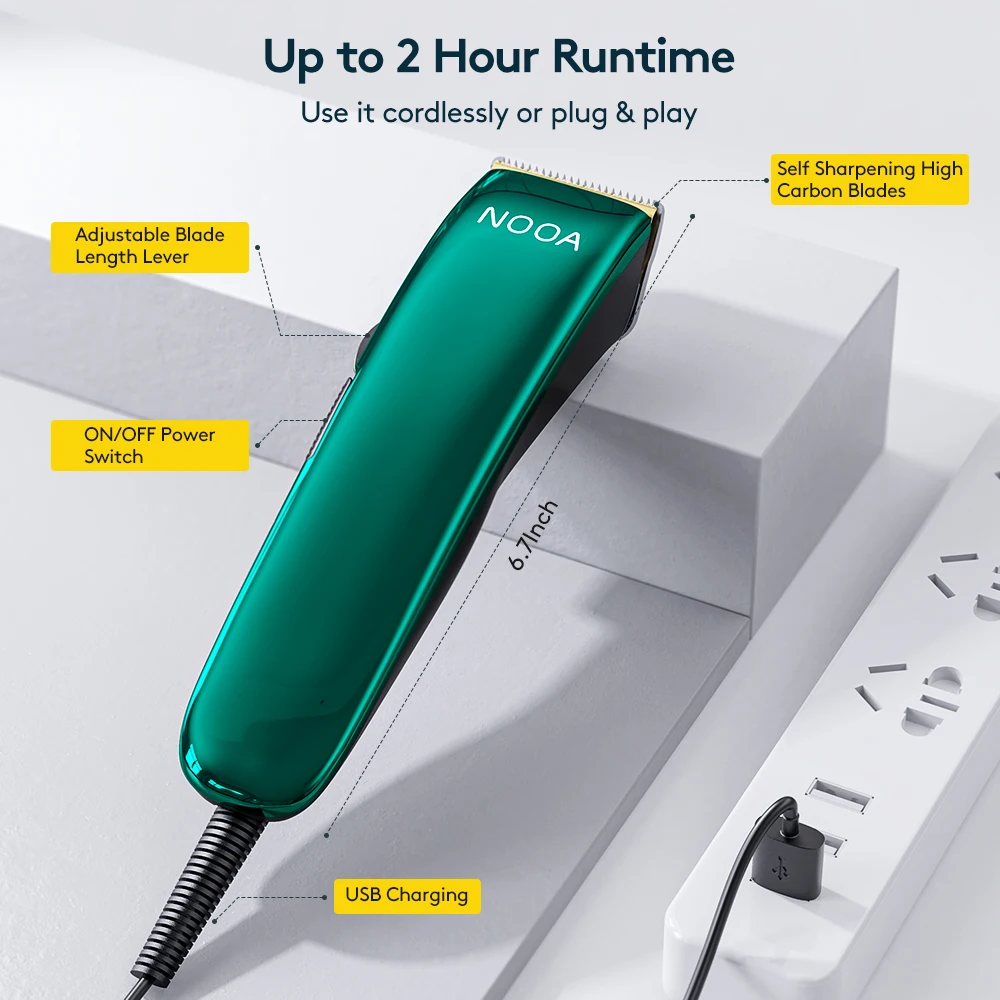Перезаряжаемая электрическая машинка для стрижки волос NOOA профессиональный