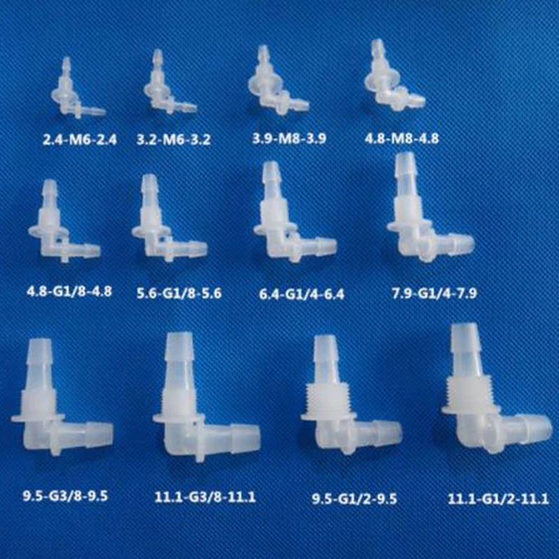 

5 шт., шестигранная гайка M6 ~ G1/2 до 2,4-11,1 мм