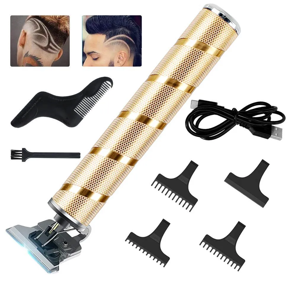 2021 Hair Clippers for Men Trimmer Cordless Electric Pro Li T-Outliner Cutting Barber Shaver Gold Black 0mm Baldheaded | Бытовая