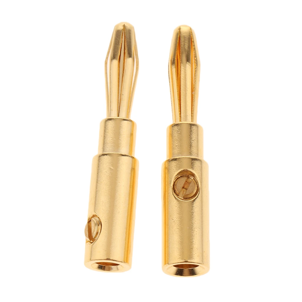 2x банановые вилки спикер провода разъемы 4 мм Открытый винт Джек Вилки адаптер |