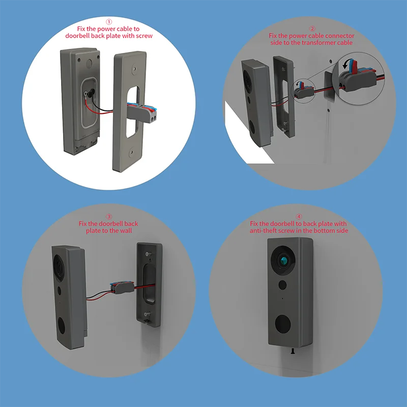 

Tuya Video Doorbell WiFi 1080P HD Chime Smart Home DIY Need Wiring Intercom Phone Call View Waterproof Security Door Bell Camera