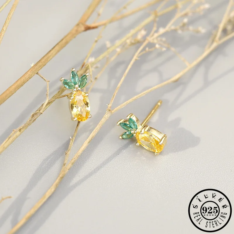 Женские серьги гвоздики из серебра 925 пробы с фианитами|Серьги-гвоздики| |