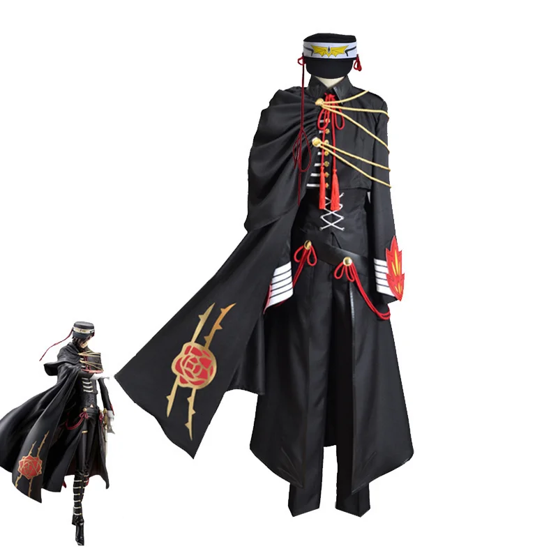 

Code Geass Lelouch of the Rebellion 10th Anniversary Lelouch Lamperouge Black in Ashford Cosplay Costume Halloween Uniforms