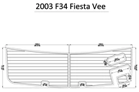 2003 rinker f34 fiesta vee swim platform pads boat eva teak decking 14 6mm
