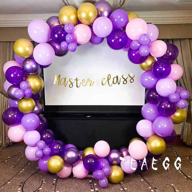 130 шт. DIY Макарон розовый фиолетовый шар гирлянда арочный комплект металлический
