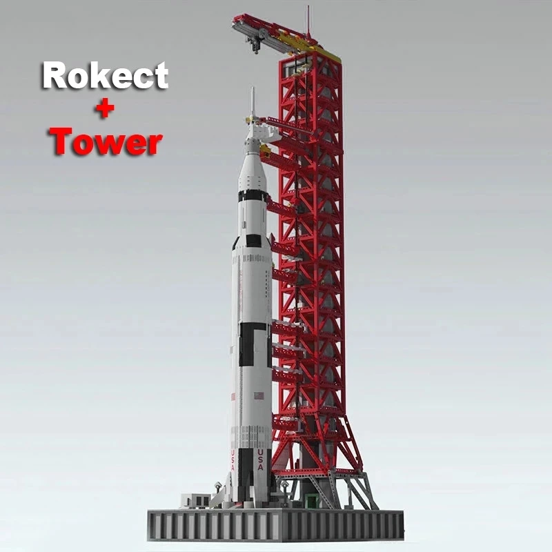 

Набор для сборки пупка Apollo Saturn-V и Umbilical Tower, высота 21309, 114 см, 3586 шт., космос, подарки на день рождения, совместим с 92176, 031003