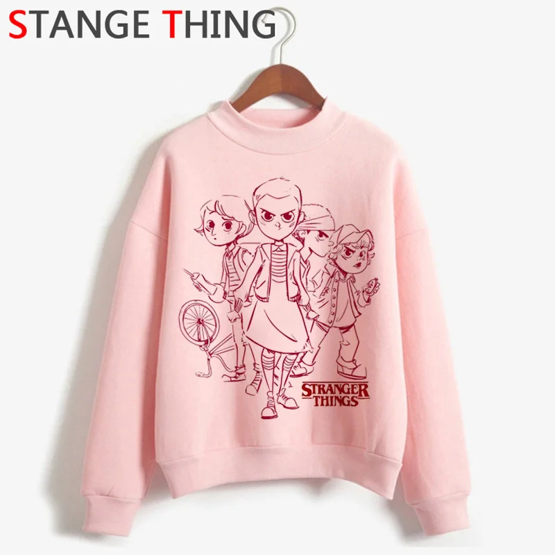 

Stranger Things hoodies female printed anime Ulzzang female pullover clothing grunge harajuku