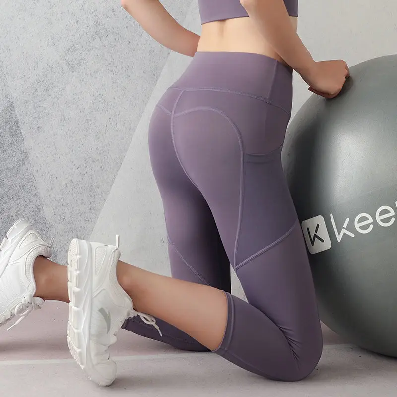 

Yoga Pants with Pockets Women's High Waist Gym Peach Hips Fitness Pants Sports Leggings Yoga Leggings