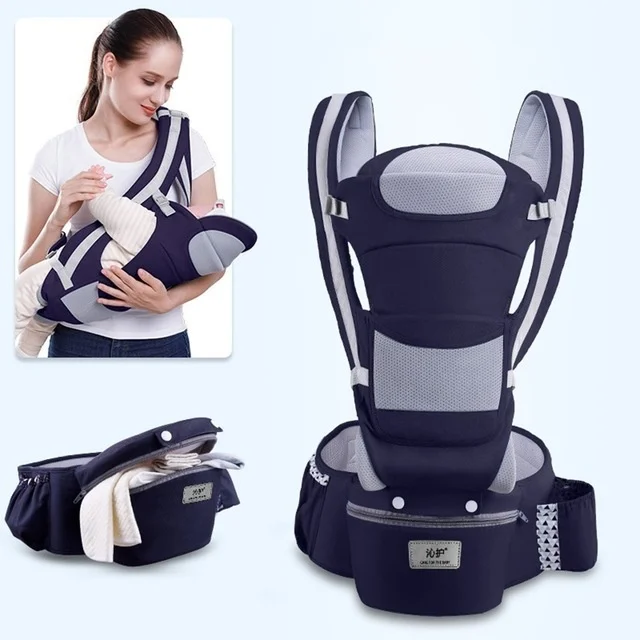 

new born 0-48 Month Ergonomic Baby Carrier Infant Baby Hipseat Carrier 3 In 1 Front Facing Ergonomic Kangaroo Baby Wrap Sling