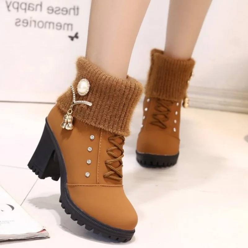 Ботинки для девочек из флиса сезон осень зима Новинка 2019 года martin на высоком