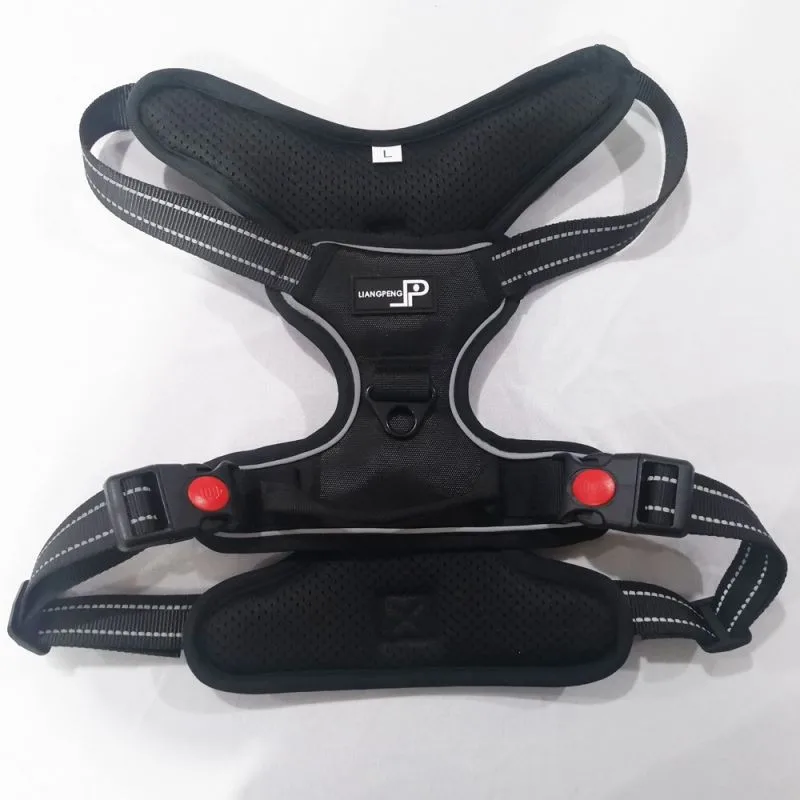 

No-Pull Dog Vest with Leash Clips Dog Harness Adjustable soft for Hiking Training Outdoor Dogs Easy Control Handle