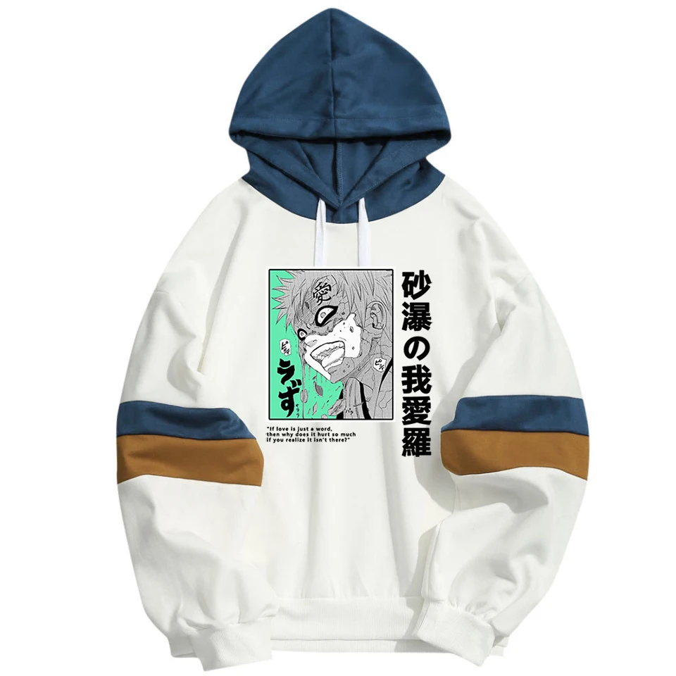 Толстовка Мужская/женская с капюшоном крутая уличная одежда принтом аниме Gaara