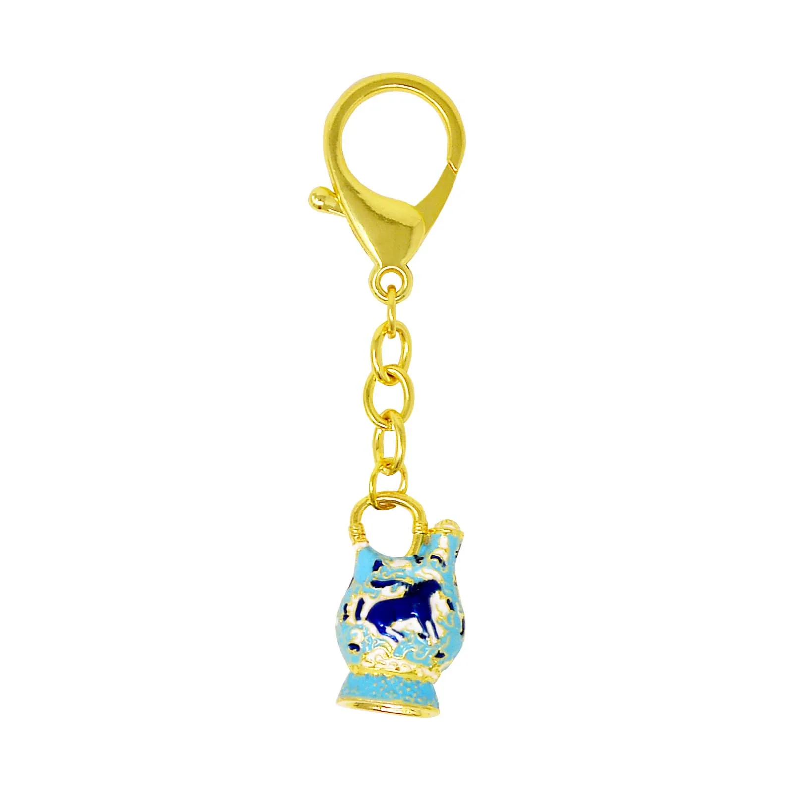 

FengShui 2022 Teapot With Completion Horse Keychain W4975