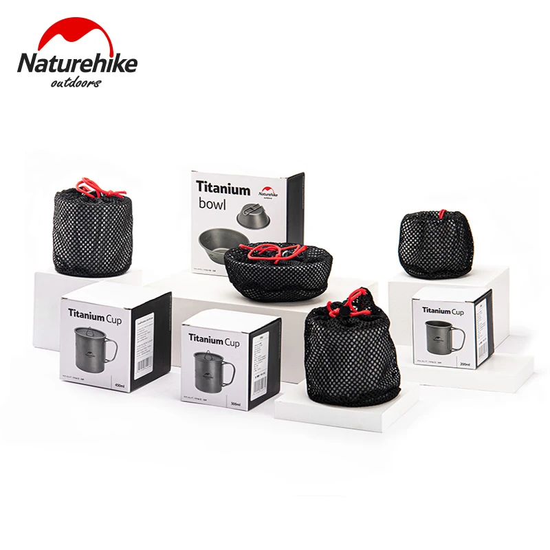 Naturehike Titanium Cup Ultralight Folding Cooking Set Bowl Coffee Water Camping Cookware Outdoor Kitchen Mug | Спорт и развлечения