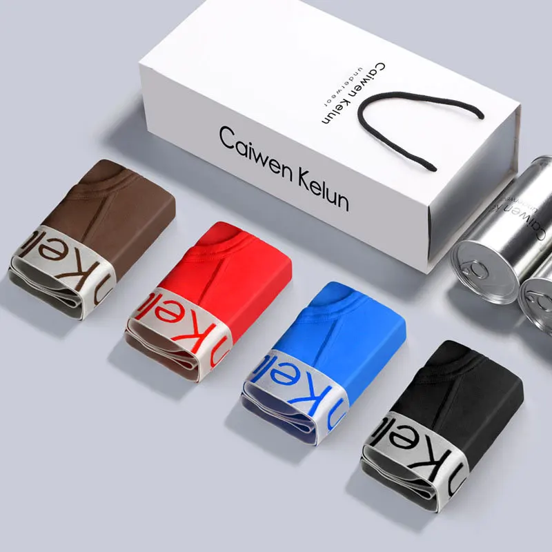 

Sexy Men's Modal Panties Solid Large Plus Size Shorts Underwear for Men Briefs Slip Mens Underpants Breathable Pants 4 Pcs