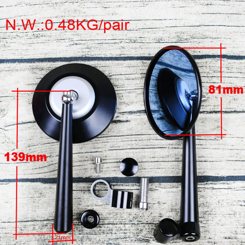 

Universal CNC Motorcycle Barend Rearview Mirrors Long Arm For Harley