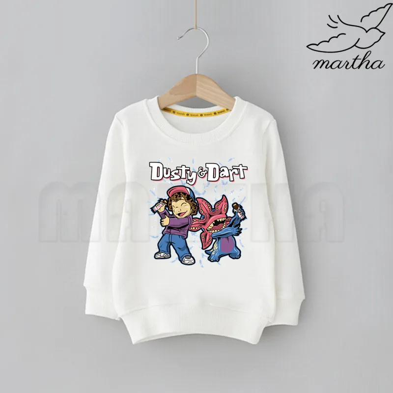 Детские толстовки с капюшоном забавным принтом из мультфильма странные вещи