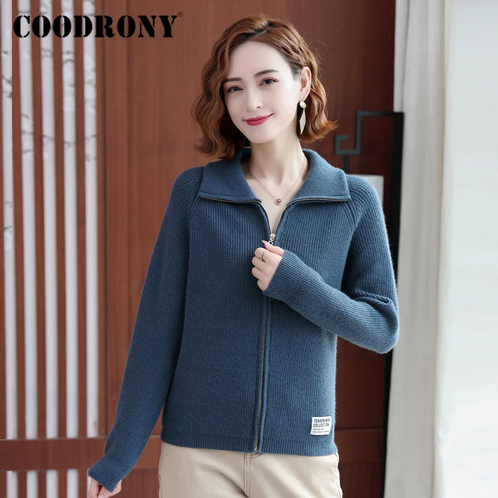 

COODRONY Brand Harajuku Windproof Warm Ladies Long Soft Coats 2021 Streetwear Fashion Solid Color Women's Winter Jackets W9033