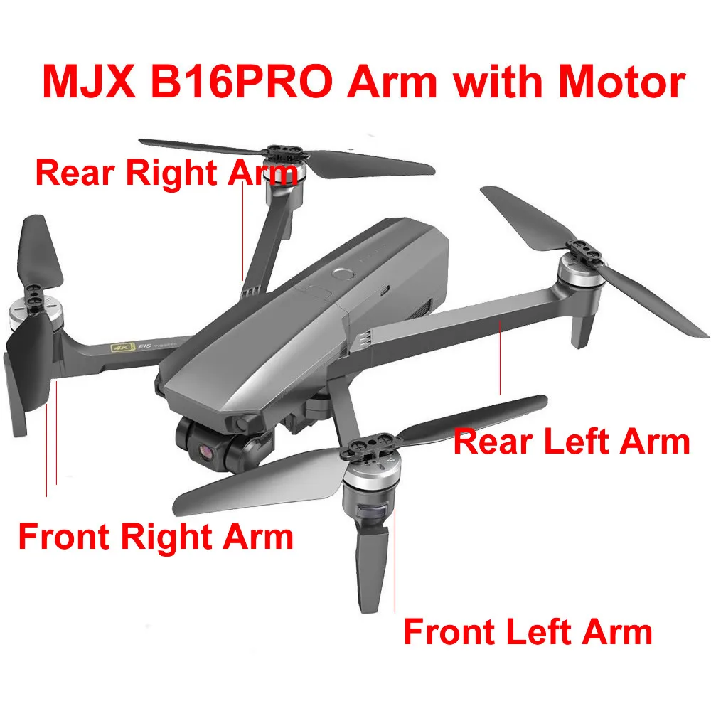 

MJX Bugs B16 PRO RC Drone Original Accessory Front Rear Arm with Motor(No Propeller) Spare Part