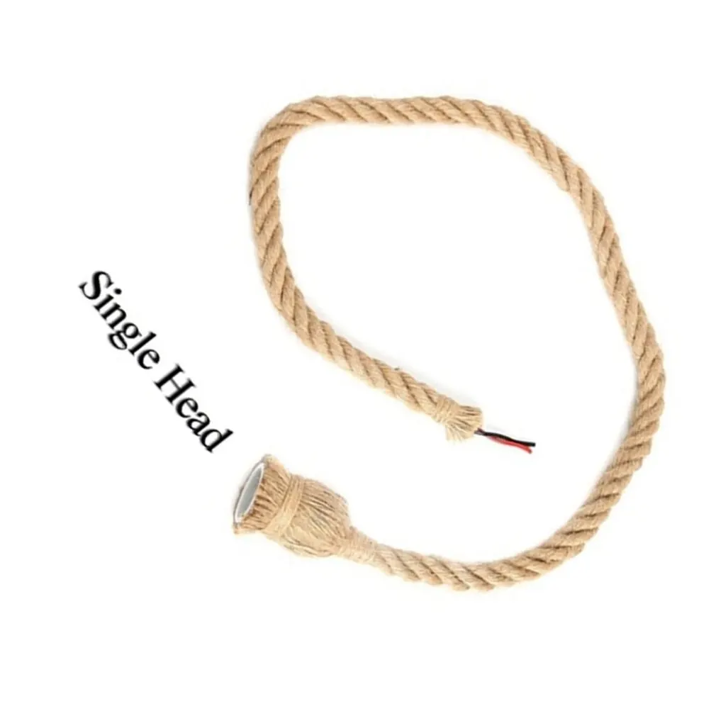 

Hemp Rope Pendant Lights Vintage Retro Loft Industrial Hanging Lamp for Living Room Kitchen Home Light Fixtures Decor Luminaire