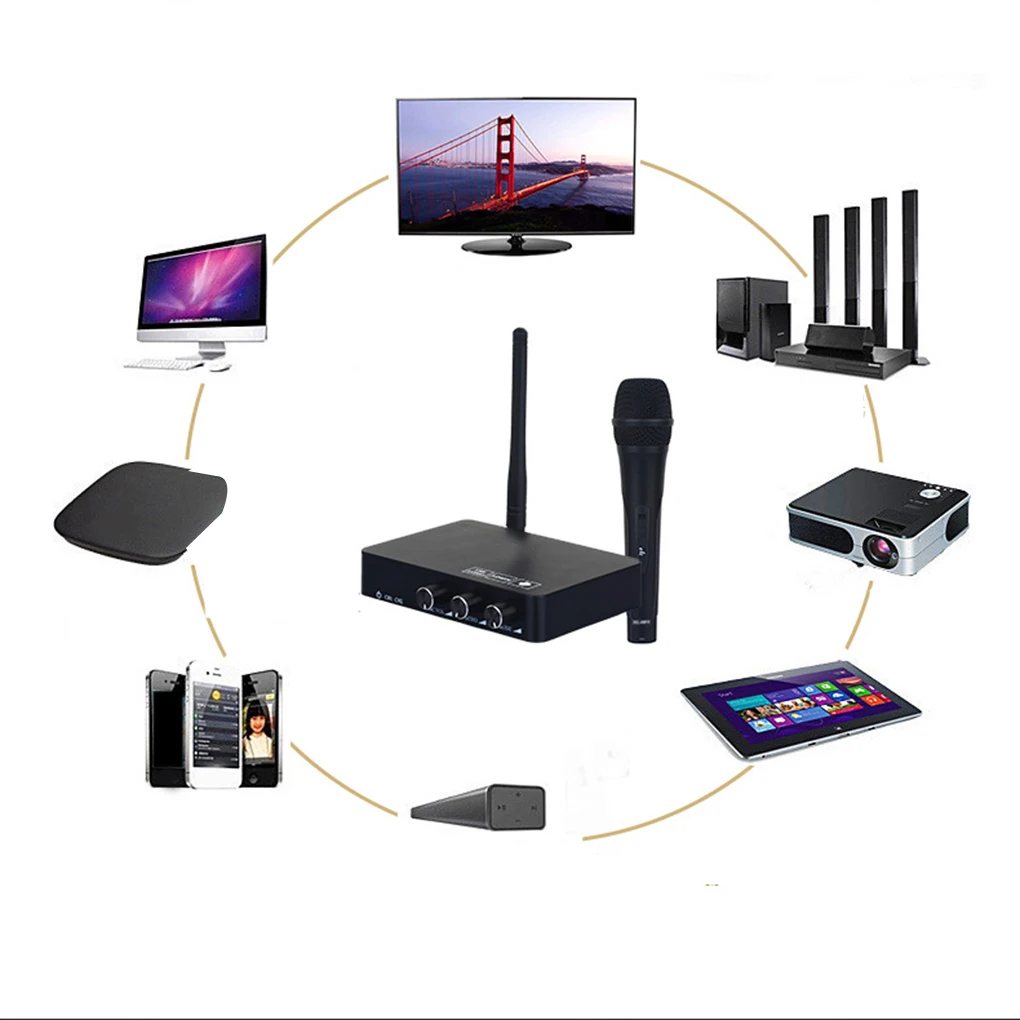 Беспроводная домашняя мини система для домашнего караоке эхо ручная Поющая