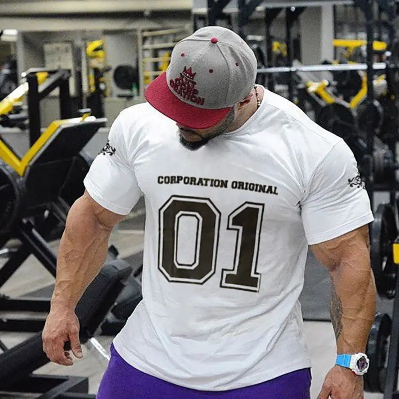 

Summer Male T-shirt Short-sleeved Loose Waist Number Men Wear Vest Thin Korean Top Running Fitness Sports Yoga Basketball