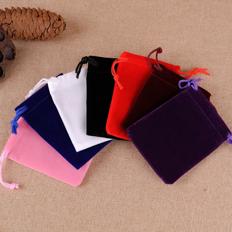 

Jewelry Packaging Flannel Pouch Pocket Earphone Power Bank Flannel Bag jewelry organizer drawstring bag