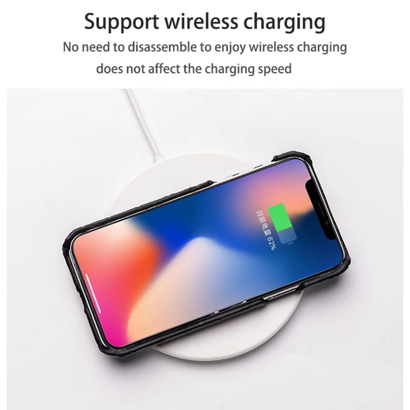 Роскошный чехол из воловьей кожи для iPhone 11 Xr 6 6s 7 8 Plus X Xs Max с крокодиловым черепом и
