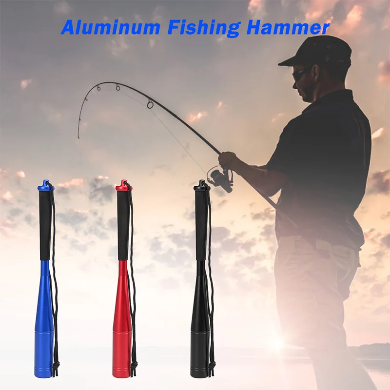 Портативная металлическая рыболовная летучая мышь из алюминиевого сплава с